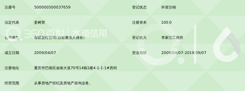 深圳置业行房地产经纪有限公司重庆分公司锁定