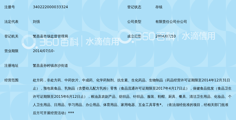 芜湖市海的大药房连锁有限公司赤沙国药店