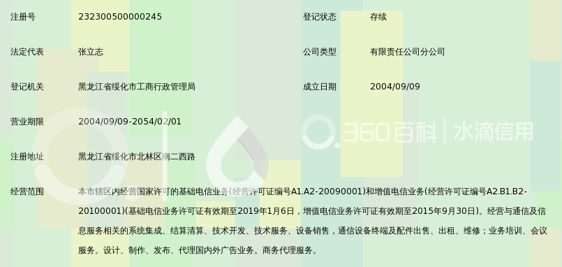 中国移动通信集团黑龙江有限公司绥化分公司_