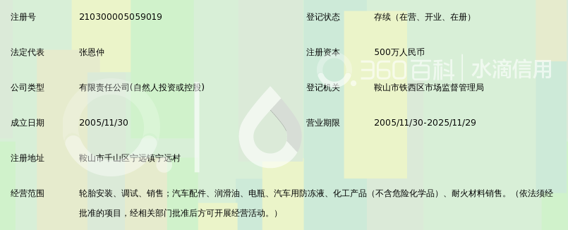 鞍山扩丰轮胎销售有限公司