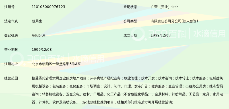 北京金泰集团有限公司朝阳分公司