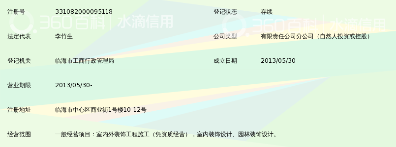 佛山市南国鼎峰装饰工程有限公司临海分公司_