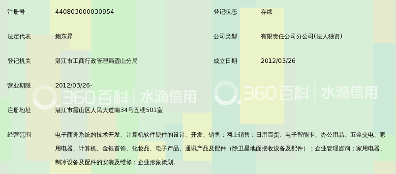 广州苏宁易购电子商务有限公司湛江分公司