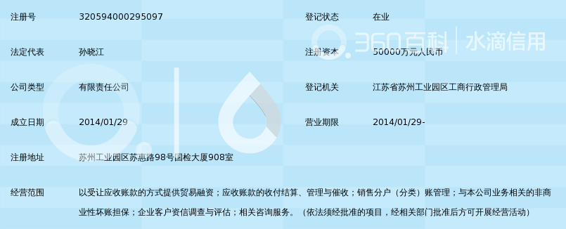 苏州城投商业保理有限公司_360百科