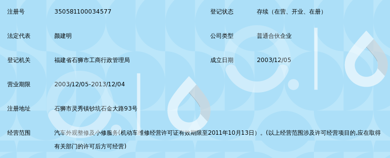 石狮市泉连微型车修配中心