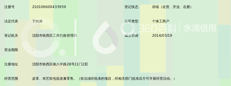 沈阳市铁西区于阿涛软包商行_360百科