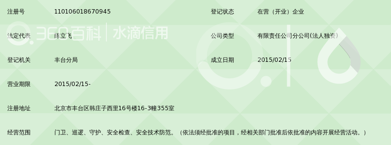 北京首卫保安服务有限公司第七分公司_360百