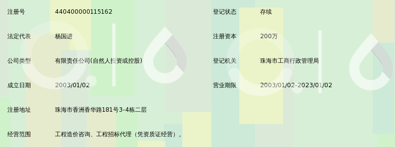 珠海市公评工程造价咨询有限公司