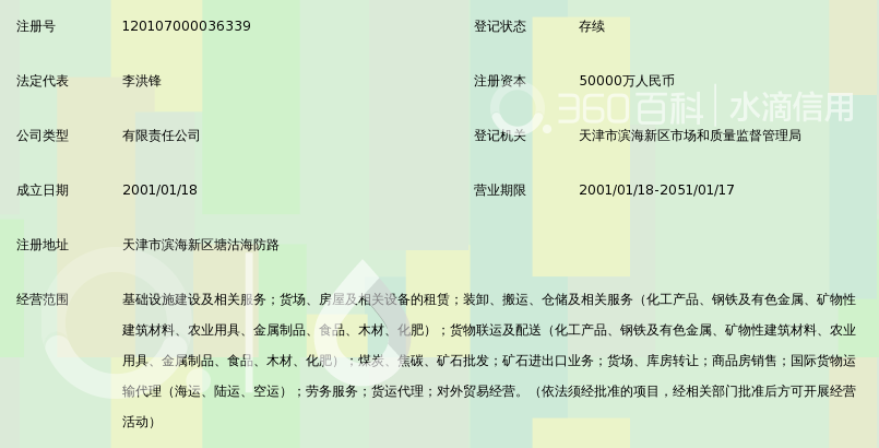 天津港散货物流有限责任公司_360百科