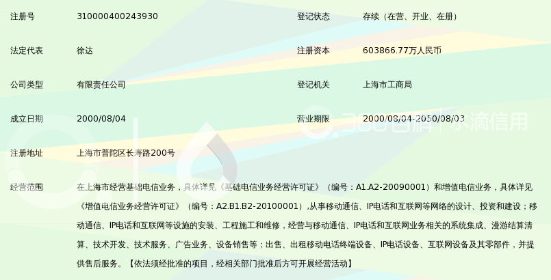 中国移动通信集团上海有限公司_360百科
