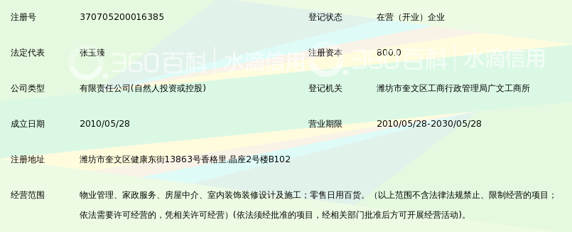潍坊荣钰物业管理有限公司_360百科