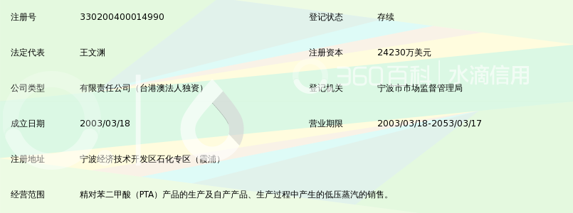 台化兴业(宁波)有限公司_360百科