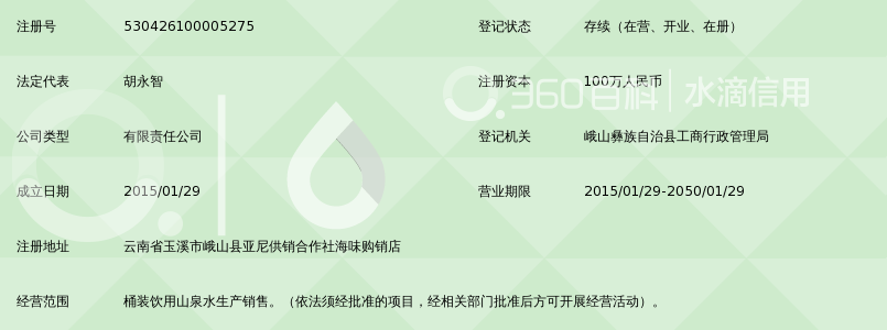 玉溪源生山泉水业有限公司_360百科