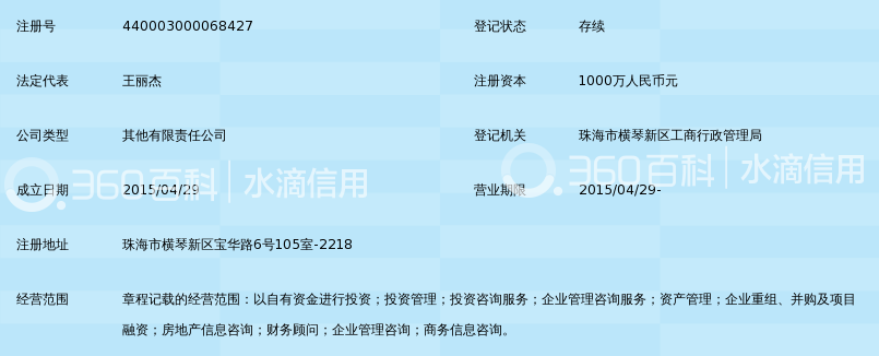 珠海横琴联盛汇投资管理有限公司锁定