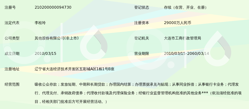 大连经济技术开发区鑫汇村镇银行股份有限公司