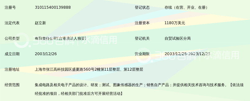 格科微电子(上海)有限公司_360百科